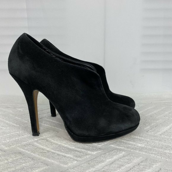 Aldo Shoes - Aldo Womens 8.5 Shoes Booties Short Boots Black Suede Stilleto Heels
